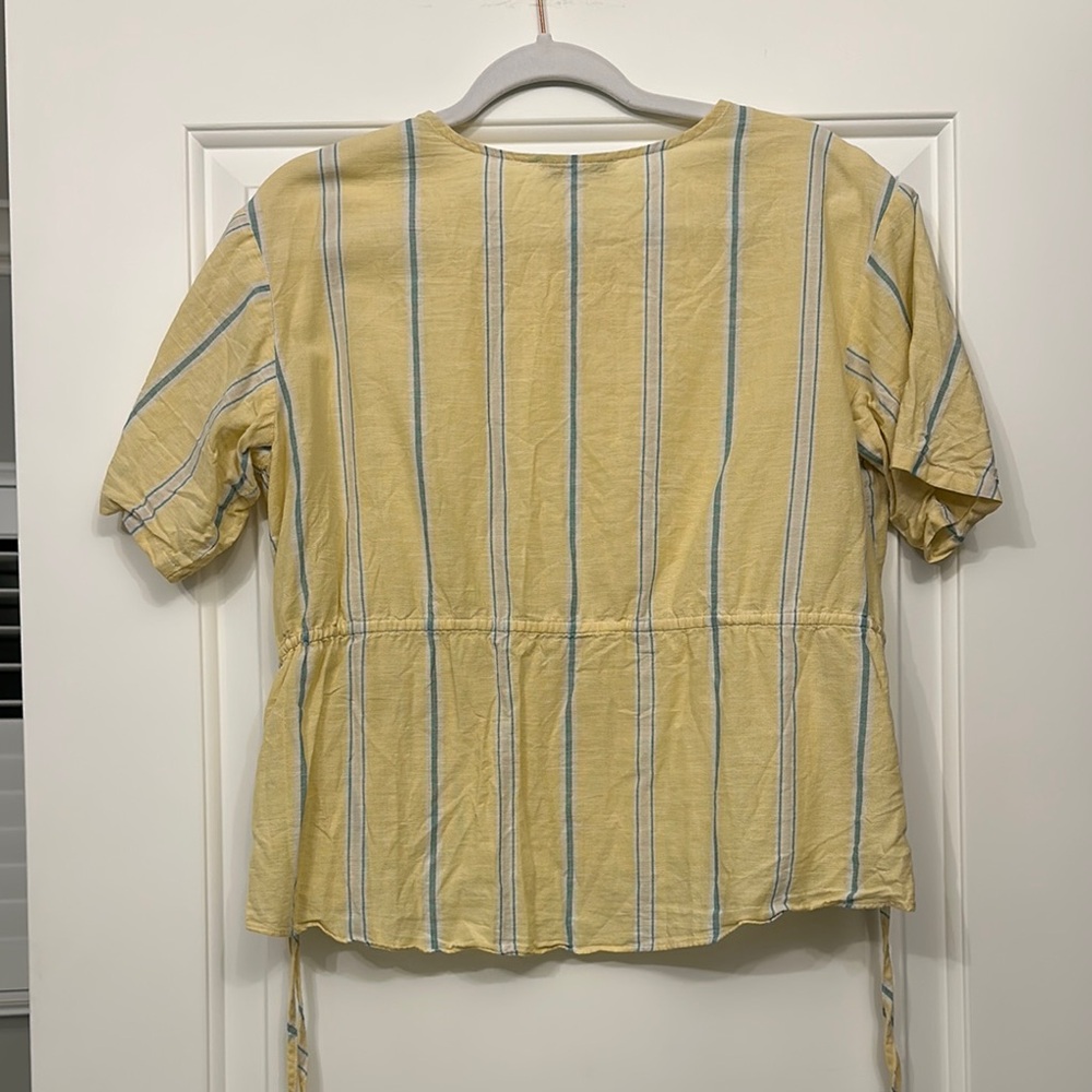 Yellow Striped Button-Up Top - Picture 3 of 3